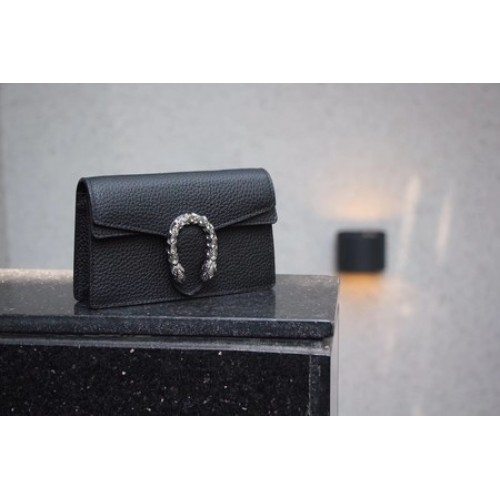 Gucci Dionysus Leather Super mini Bag 476432 Black