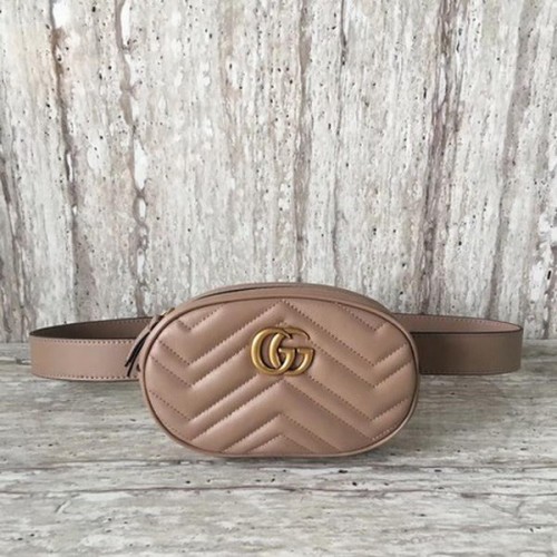 Gucci GG Marmont Skórzana Torba na Pasek 476434 Morela