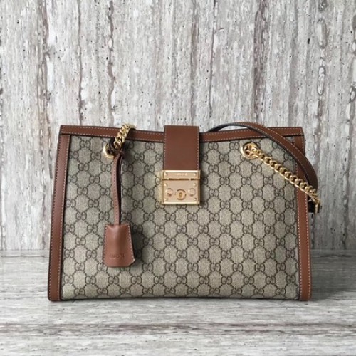 Gucci Padlock Medium GG Torba na ramię 479197 Brązowa