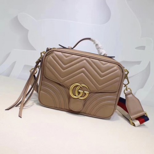 Gucci GG Marmont Mała torebka na ramię 498100 Morela