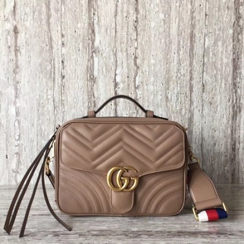 Gucci GG Marmont Mała Torebka na Ramię 498100 Camel