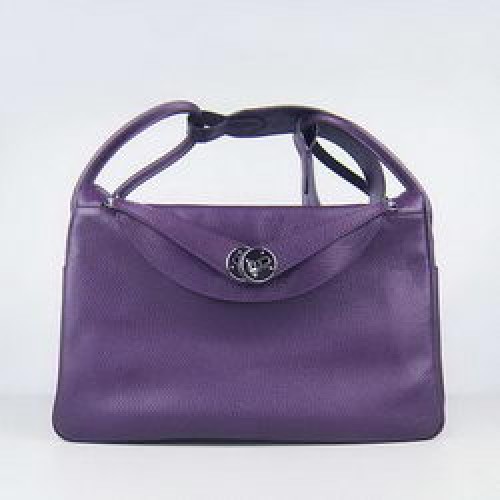 Hermes Lindy 34CM Torba na ramię Fioletowa