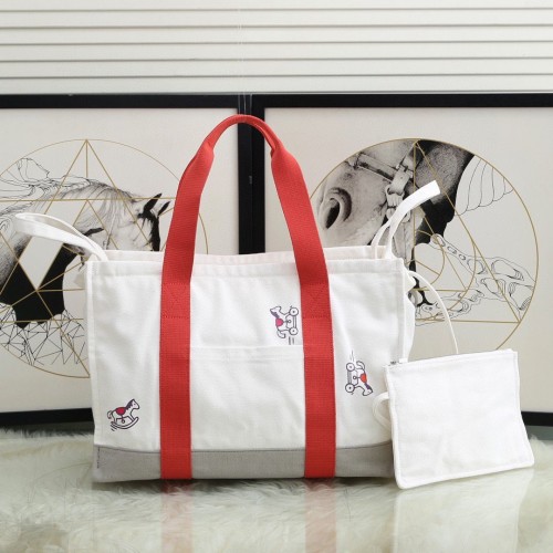 Torba na zakupy Hermes Adada Nappy Canvas H5635 Pomarańczowa