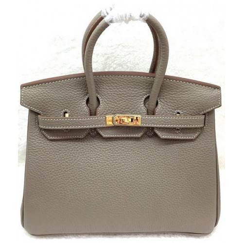 Torba typu tote Hermes Birkin 25CM, oryginalna, skórzana, H25T, szara