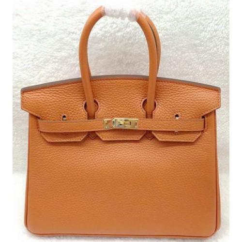 Torba typu tote Hermes Birkin 25CM, oryginalna, skórzana, H25T, pomarańczowa