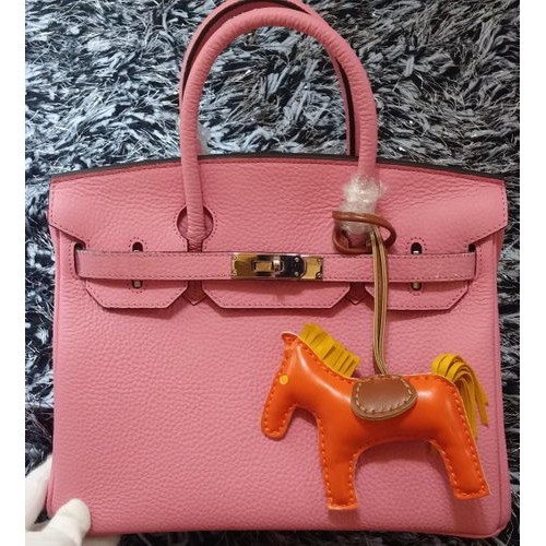 Hermes Birkin 30CM Tote Bags Litchi Leather H30LI Cherry