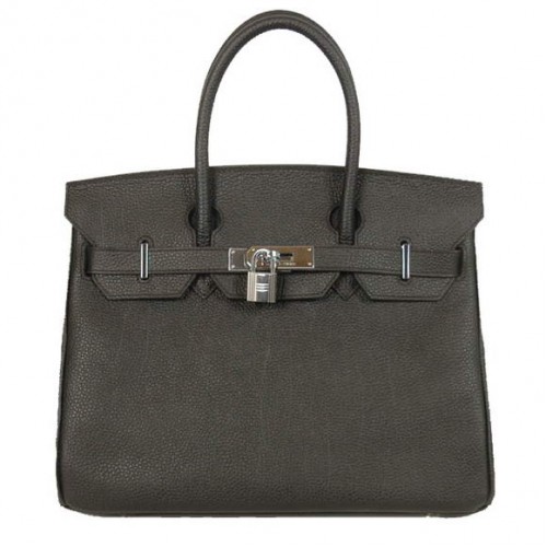 Hermes Birkin 30CM Tote Bags Gładka skóra Togo Czarna