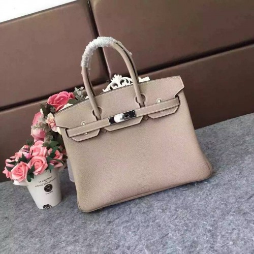 Torba typu tote Hermes Birkin 35CM 30CM Skóra licowa H35H30 Szara