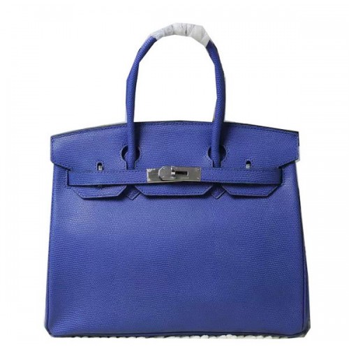 Hermes Birkin 35CM 30CM Torba typu tote ze skóry jaszczurki H35H30 Niebieska