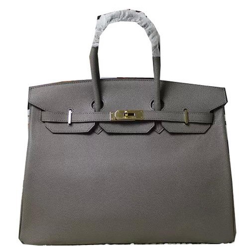 Hermes Birkin 35CM 30CM Torba typu tote ze skóry jaszczurki H35H30 Szara