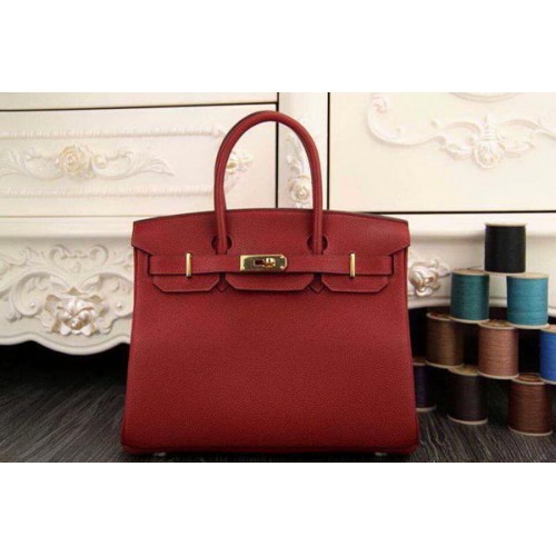 Hermes Birkin 35CM 30CM Torba typu tote, oryginalna skóra HB35O, bordowa