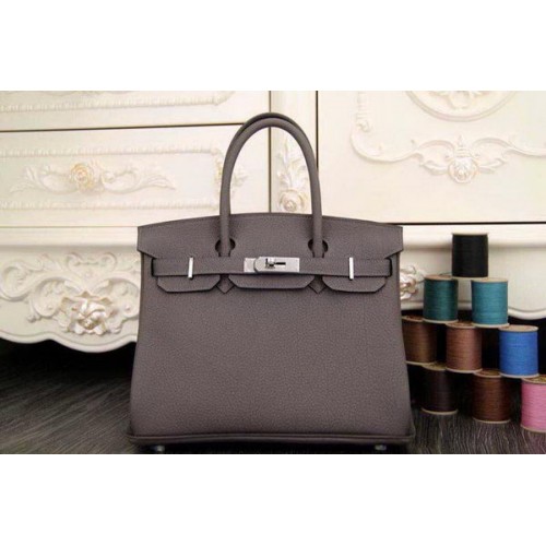 Hermes Birkin 35CM 30CM Torba typu tote, oryginalna skóra HB35O, szara