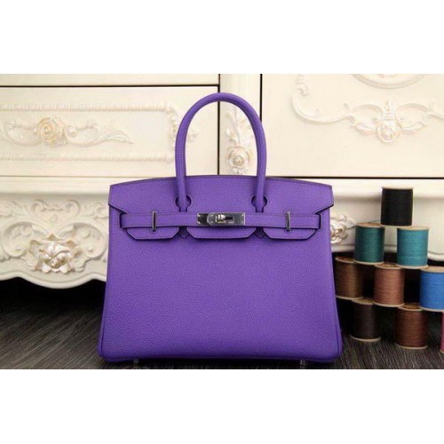 Hermes Birkin 35CM 30CM Torba typu tote, oryginalna skóra HB35O, lawenda
