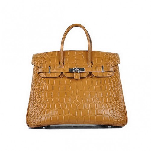 Najnowsza torba Hermes Birkin 35 cm z 2012 roku, jasnobrązowa, ze skóry krokodyla w kolorze kawy