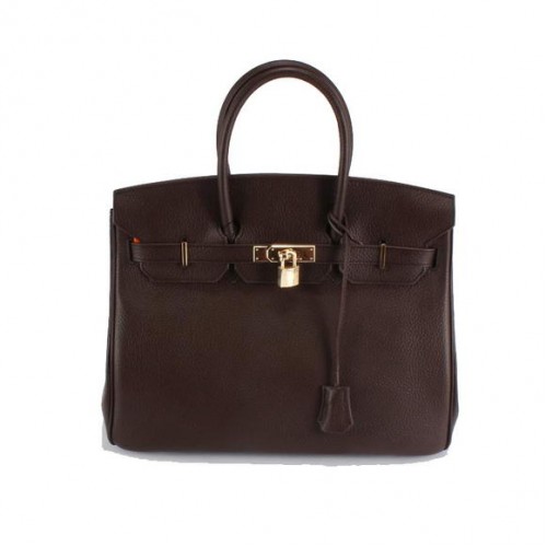 Torebka Hermes Birkin 35CM Togo Leather 6089 Dark Coffee Golden