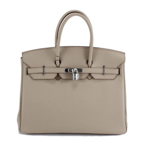 Torebka Hermes Birkin 35CM Togo Leather 6089 Light Grey Silver