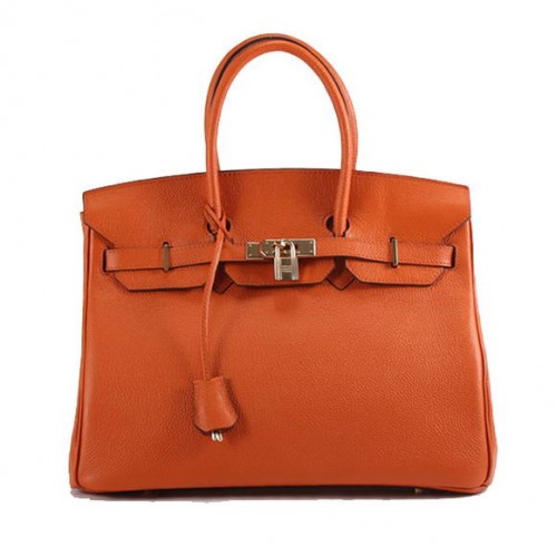 Torebka Hermes Birkin 35CM Togo Leather 6089 Orange Golden