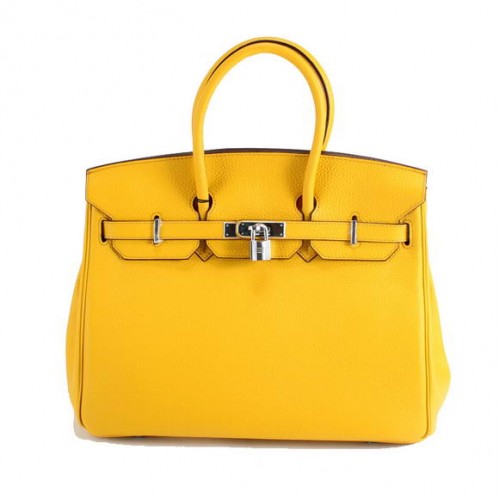 Torebka Hermes Birkin 35CM Togo Leather 6089 Yellow Silver