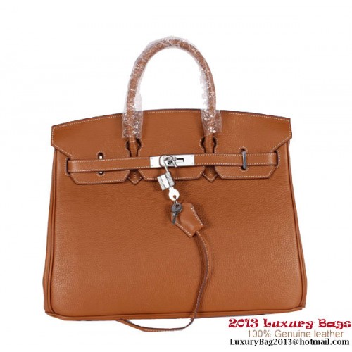 Torba typu tote Hermes Birkin 35CM Clemence Leather H-35 Camel