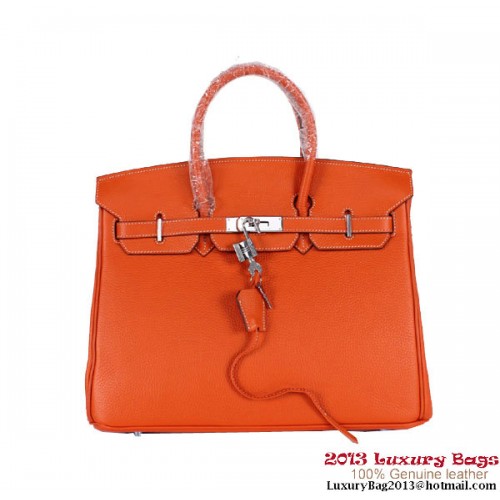 Hermes Birkin 35CM Torba typu tote Clemence Leather H-35 Pomarańczowa