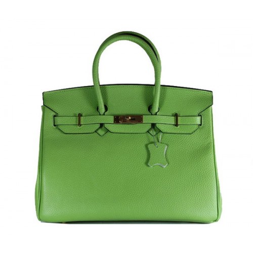 Hermes Birkin 35CM Torba typu tote Green Clemence Leather H6089 Gold