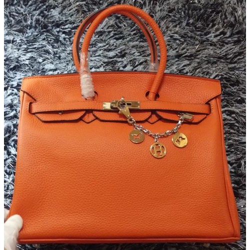 Hermes Birkin 35CM Torba typu tote ze skóry liczi HB35GL Pomarańczowa
