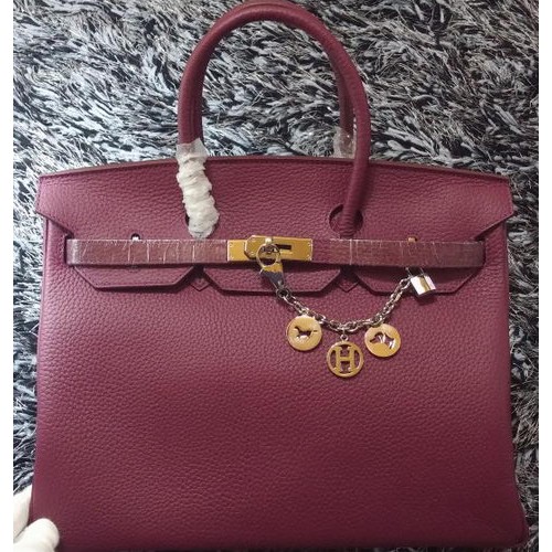 Hermes Birkin 35CM Torba typu tote ze skóry liczi HB35GL Fioletowa