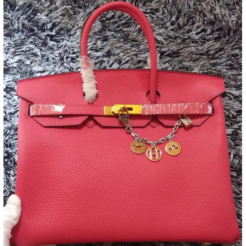Hermes Birkin 35CM Torba typu tote ze skóry liczi HB35GL w kolorze różowym
