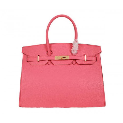 Hermes Birkin 35CM Torba typu tote Pink Clemence Leather H35 Gold