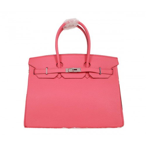 Hermes Birkin 35CM Torba typu tote Pink Clemence Leather H35 Silver