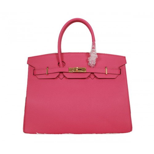 Hermes Birkin 35CM Torba typu tote Rose Clemence Leather H35 Gold