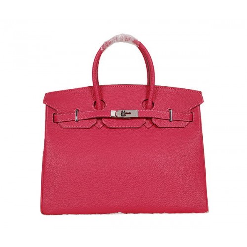 Hermes Birkin 35CM Torba typu tote Rose Clemence Leather H35 Silver