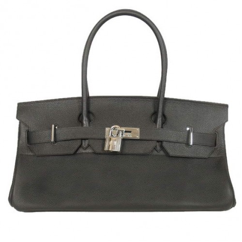 Hermes Birkin 42cm JPG Birkin Togo Leather Black Bag Silver Hardware