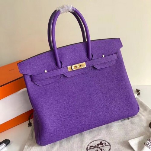 Torebka Hermes Birkin Original Leather 17825 fioletowa