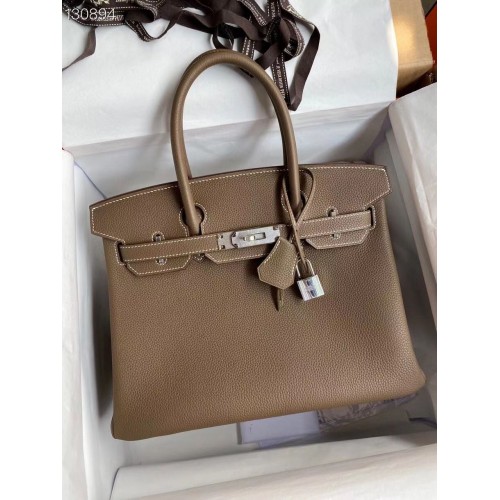 Hermes Birkin Bag Original Togo Leather 17825 Gray