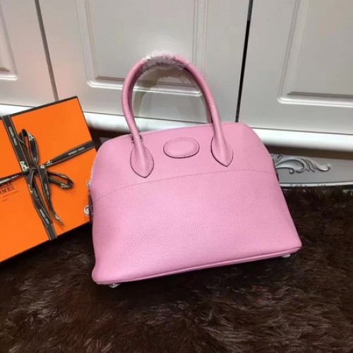 Torba typu tote Hermes Bolide 31CM ze skóry cielęcej B3302 różowa