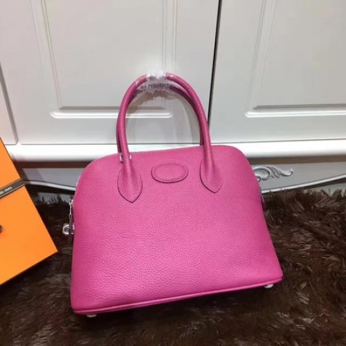 Torba typu tote Hermes Bolide 31CM ze skóry cielęcej B3302 w kolorze różowym