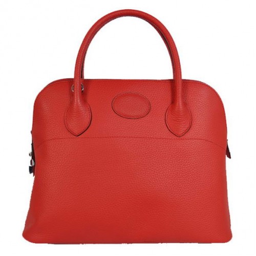 Hermes Bolide 37CM Tote Bags Clemence H1037 Red
