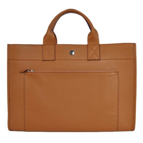 Hermes Aktówka 40 cm Torba Clemence Skóra Camel
