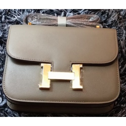 Torebka Hermes Constance Litchi Leather H9998 Grey