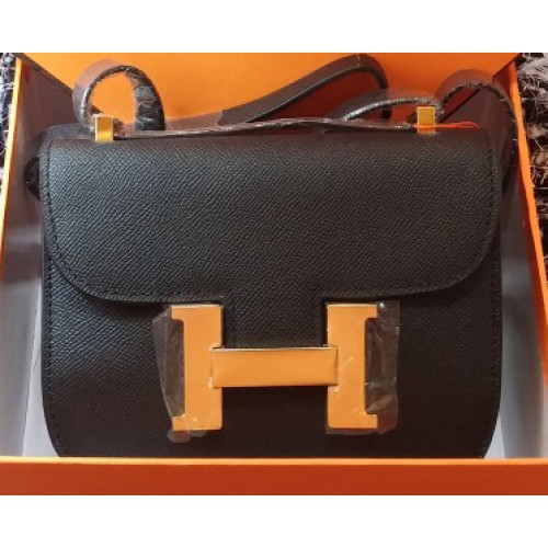 Hermes Constance Bag Litchi Leather H9999L Black