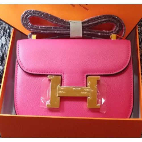 Hermes Constance Bag Litchi Leather H9999L Rose