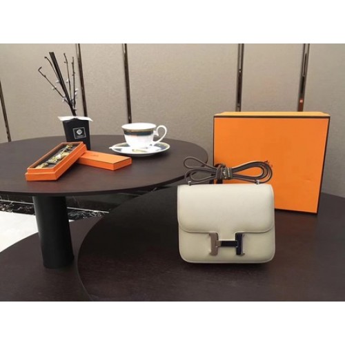 Torebka Hermes Constance Oryginalna skóra cielęca H9910 OffWhite