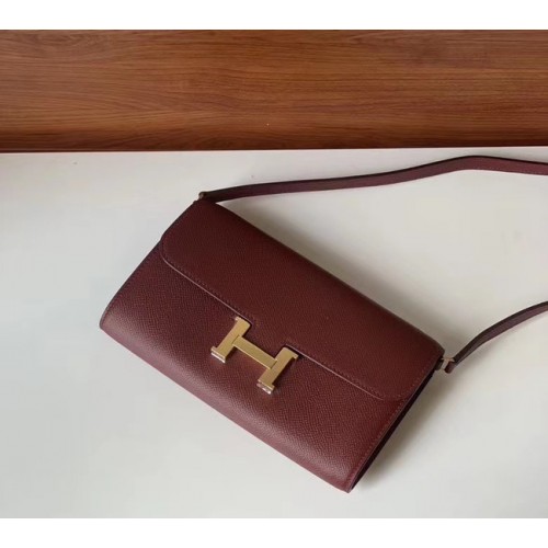 Hermes Constance to go mini Bag H4088 Burgundy