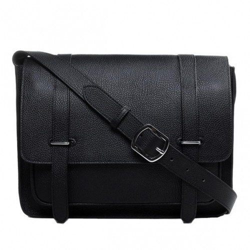 Torba listonoszka Hermes Etriviere Togo Leather H1069 Black