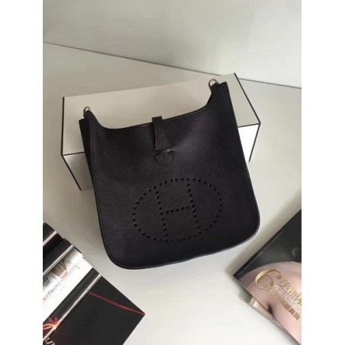 Torba listonoszka Hermes Evelyne 30 cm E3301 Ciemnobrązowa