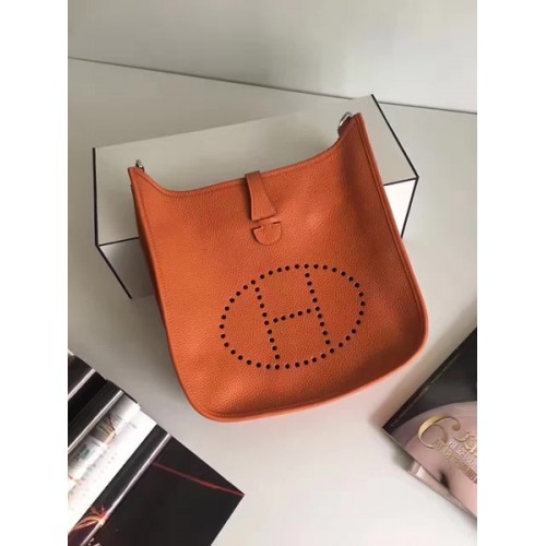 Torba listonoszka Hermes Evelyne 30 cm E3301 pomarańczowa