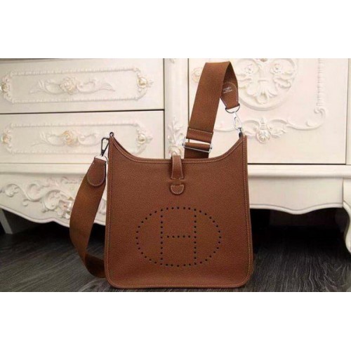 Torba listonoszka Hermes Evelyne 28 cm, oryginalna skóra H1188, pszenica