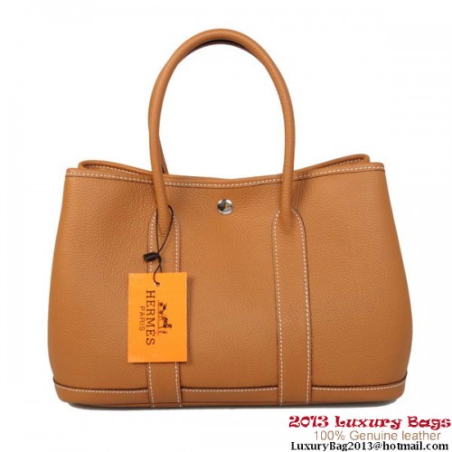 Torba Hermes Garden Party 30CM ze skóry cielęcej A1288 Camel