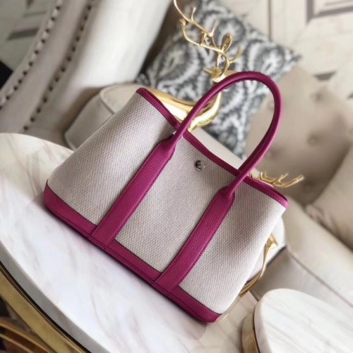 Hermes Garden Party 36cm Torba typu tote, oryginalna skóra, H3698, różowa